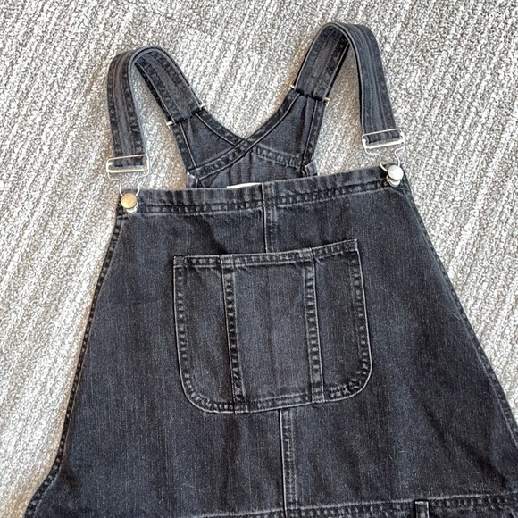 ASOS Denim Overall Dress Jean Jumper Washed Black 14 - Picture 4 of 8